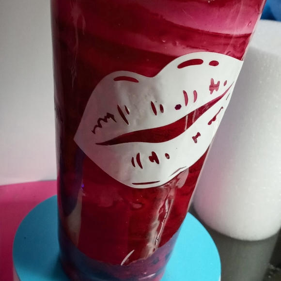 Custom handmade tumbler made by Carrie alcohol ink decal - Picture 1 of 3